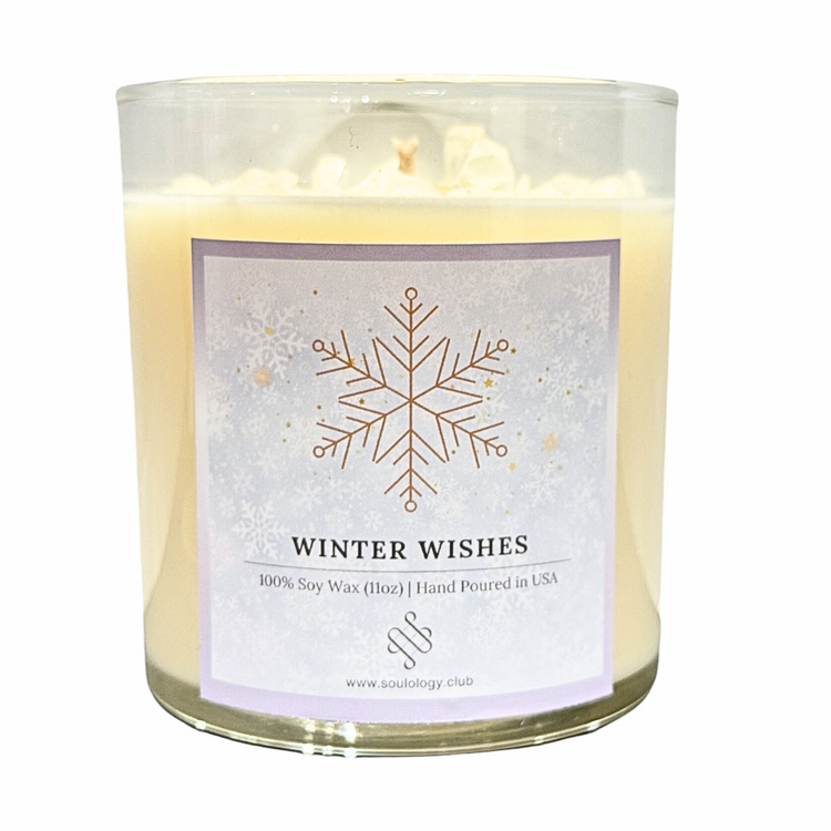 Winter Wishes Crystal Candle