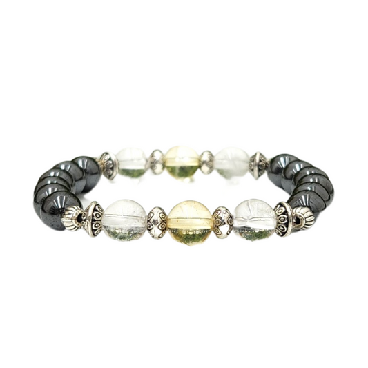 Empath Protection Crystal Bracelet- Citrine | Clear Quartz | Hematite Bracelet