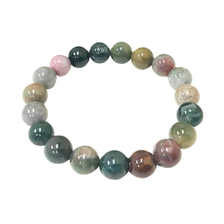 Indian Agate Crystal Bracelet - Decision Making | Strength | Grounding