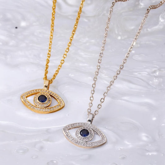 Evil Eye Cubic Zircon Protection Necklace