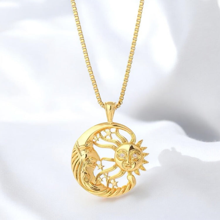 Crescent & Sun Necklace